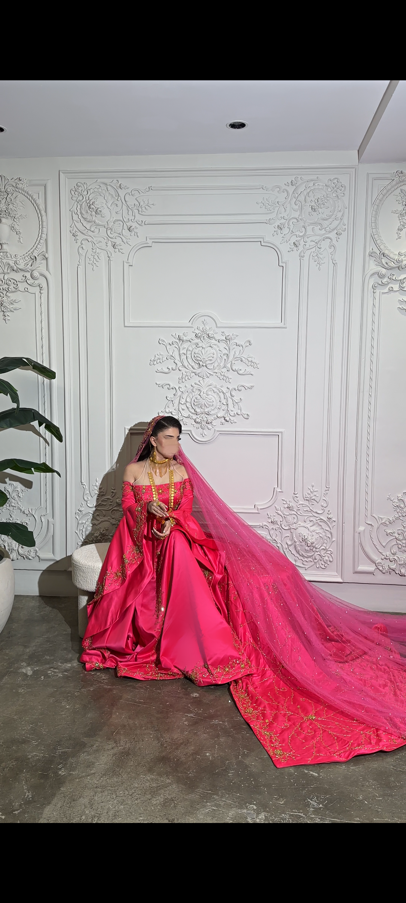 Fuschia pink henna dress