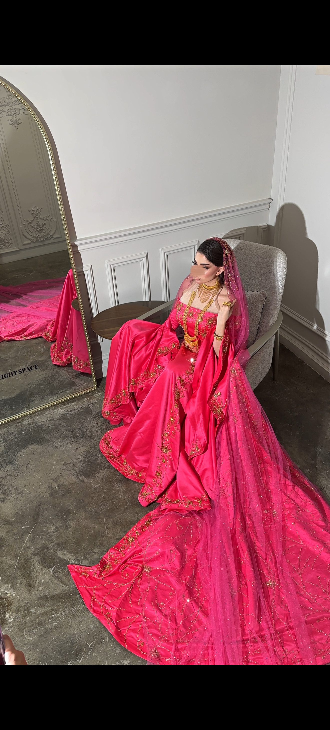 Fuschia pink henna dress