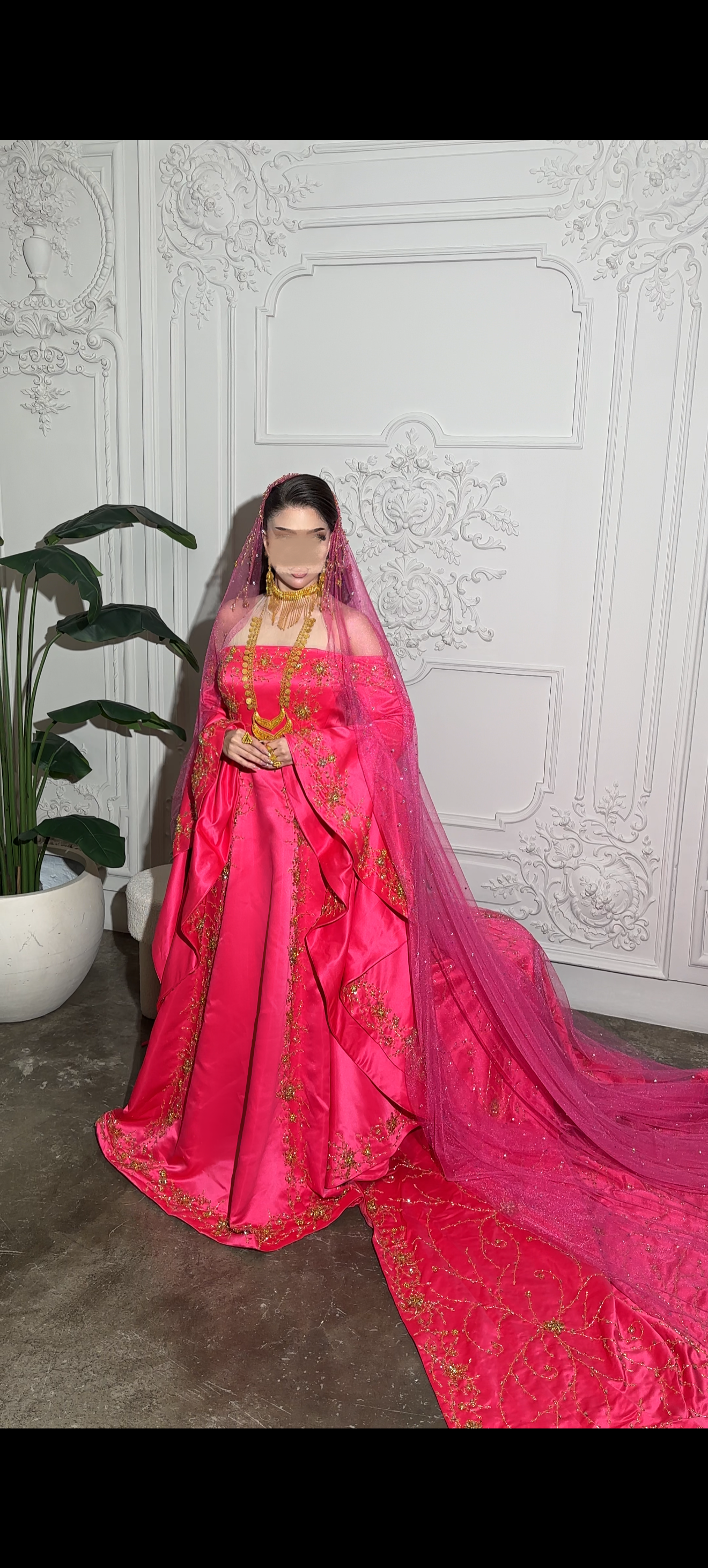 Fuschia pink henna dress