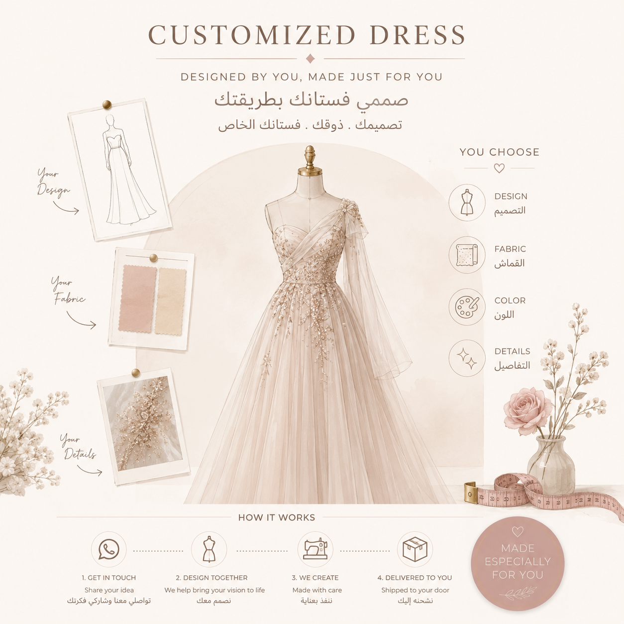 Customize your product فصلي فستانك معنا