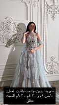 Grey mirror dress فستان فضي بالمرايا