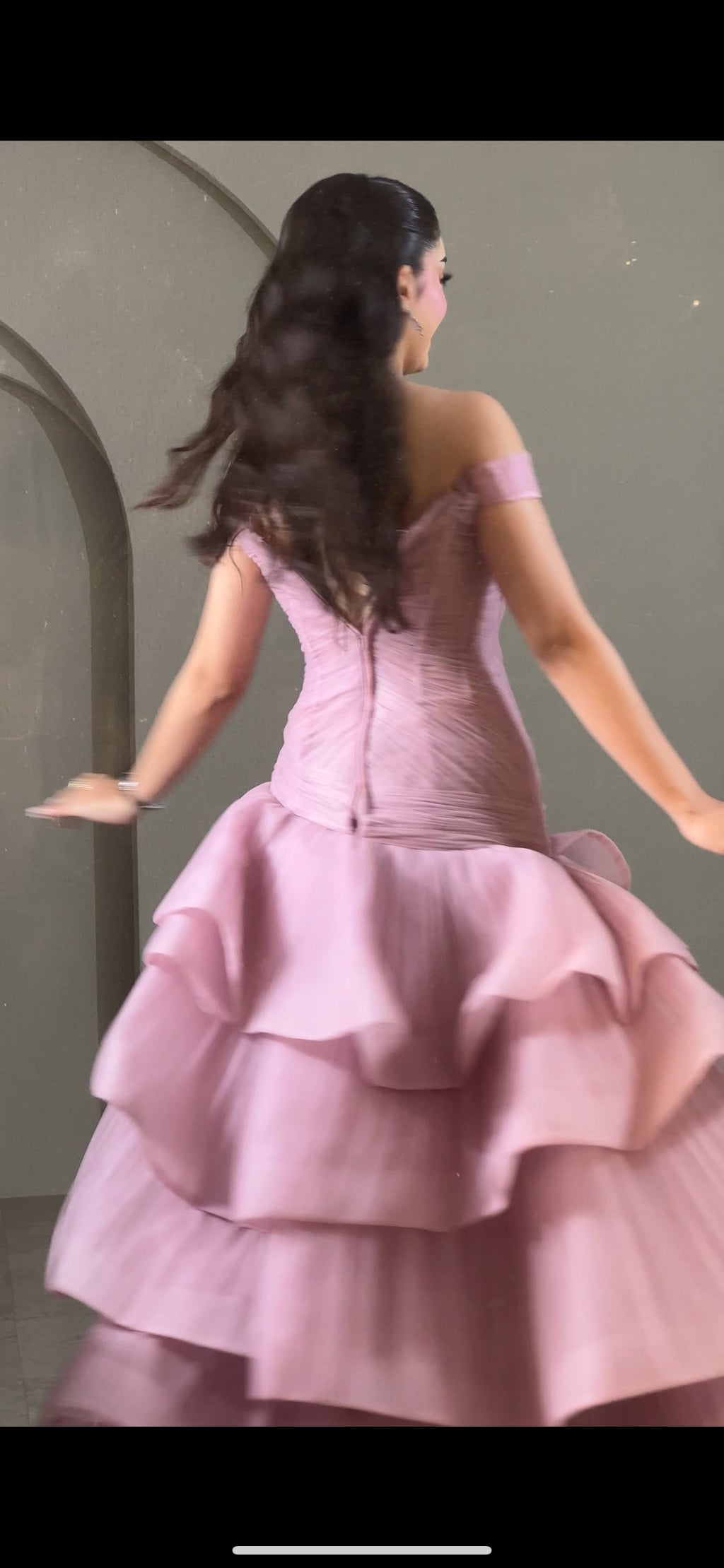 Pink wrap dress فستان زهري بطبقات