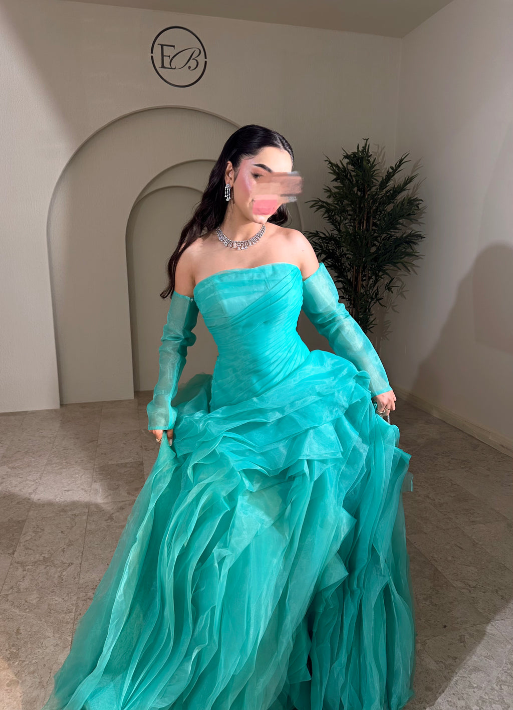 Tiffany layered dress فستان تيفاني من ايفز برايدل