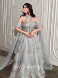 Grey mirror dress with removable sleeves فستان فضي مع مرايا و اكمام منفصلة