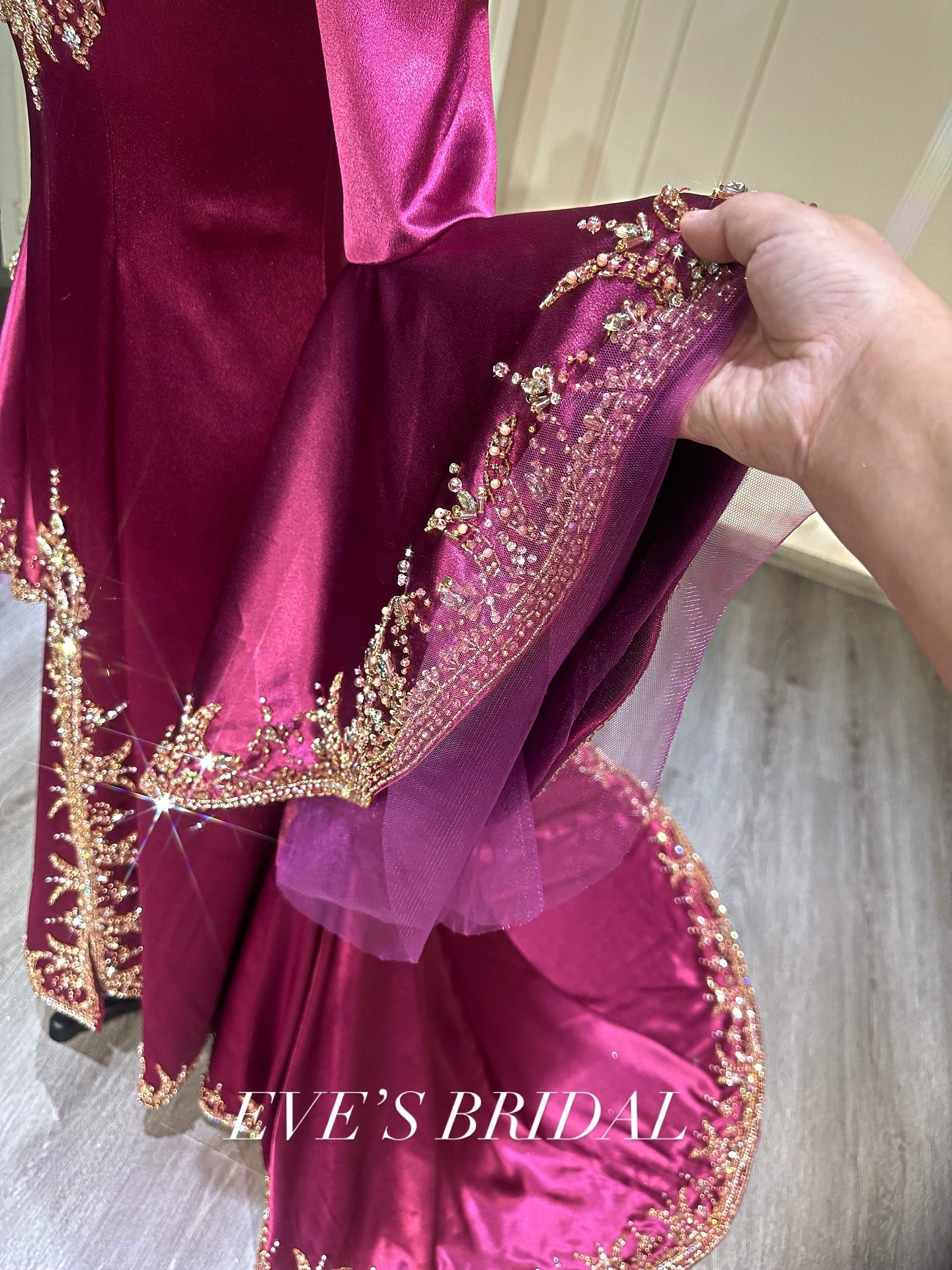 Malka fuschia pink فستان ملكة فوشيه طرحة
