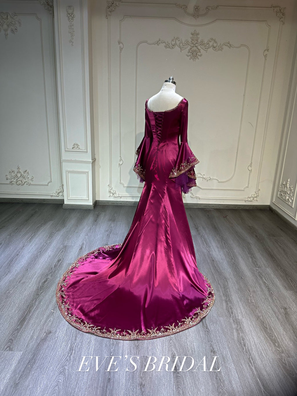 Malka fuschia pink فستان ملكة فوشيه طرحة