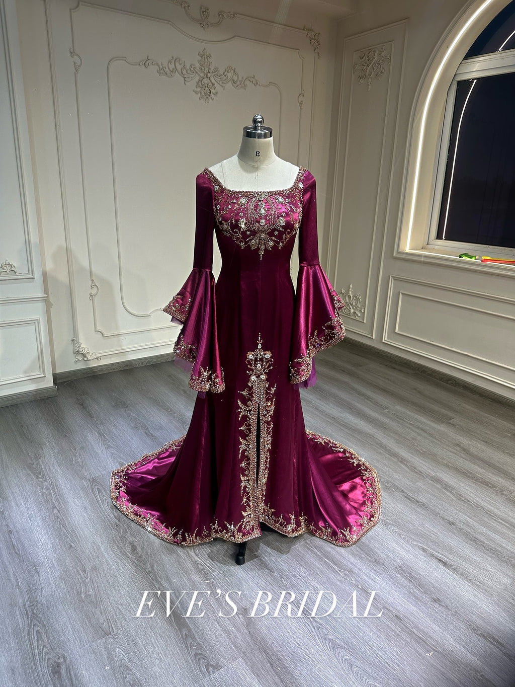 Malka fuschia pink فستان ملكة فوشيه طرحة